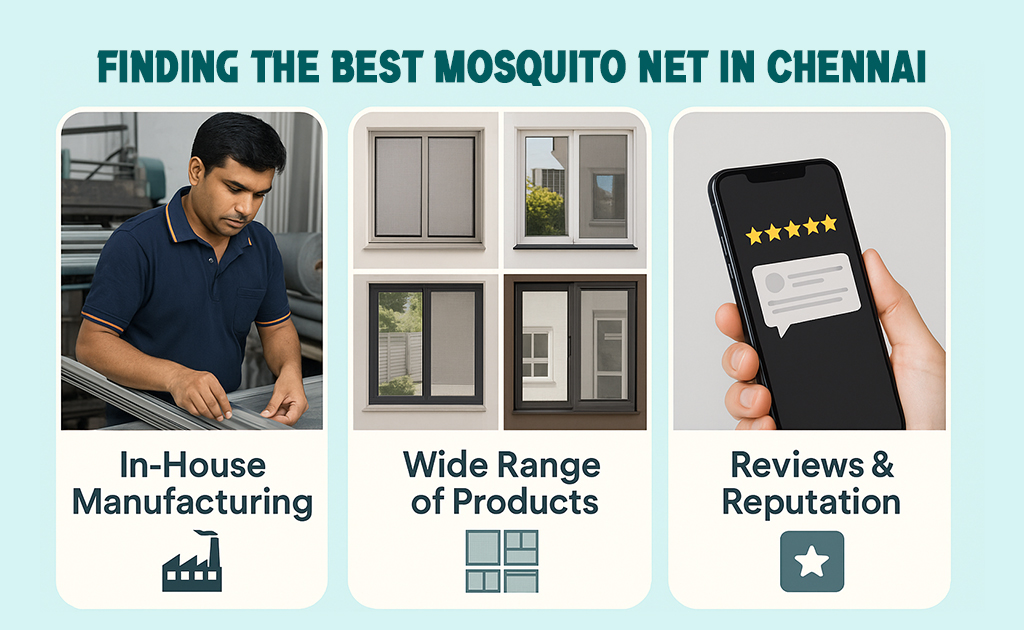 Aluguard Systems aluminium mosquito mesh installation in Chennai